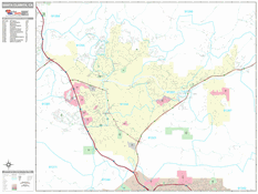 Santa Clarita Digital Map Premium Style